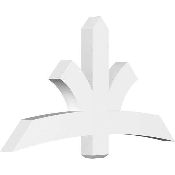 Ekena Millwork Davenport Architectural Grade PVC Gable Bracket, 60"W x 32 1/2"H x 4"D x 6"F, 13/12 Pitch GBP060X33X0406DAV00 - main